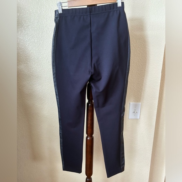 ST JOHN viscose/spandex/leather leggings - Picture 2 of 4